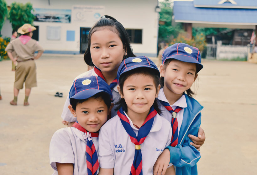 ความสดใสของนักเรียนโรงเรียนบ้านทุ่งหลุก